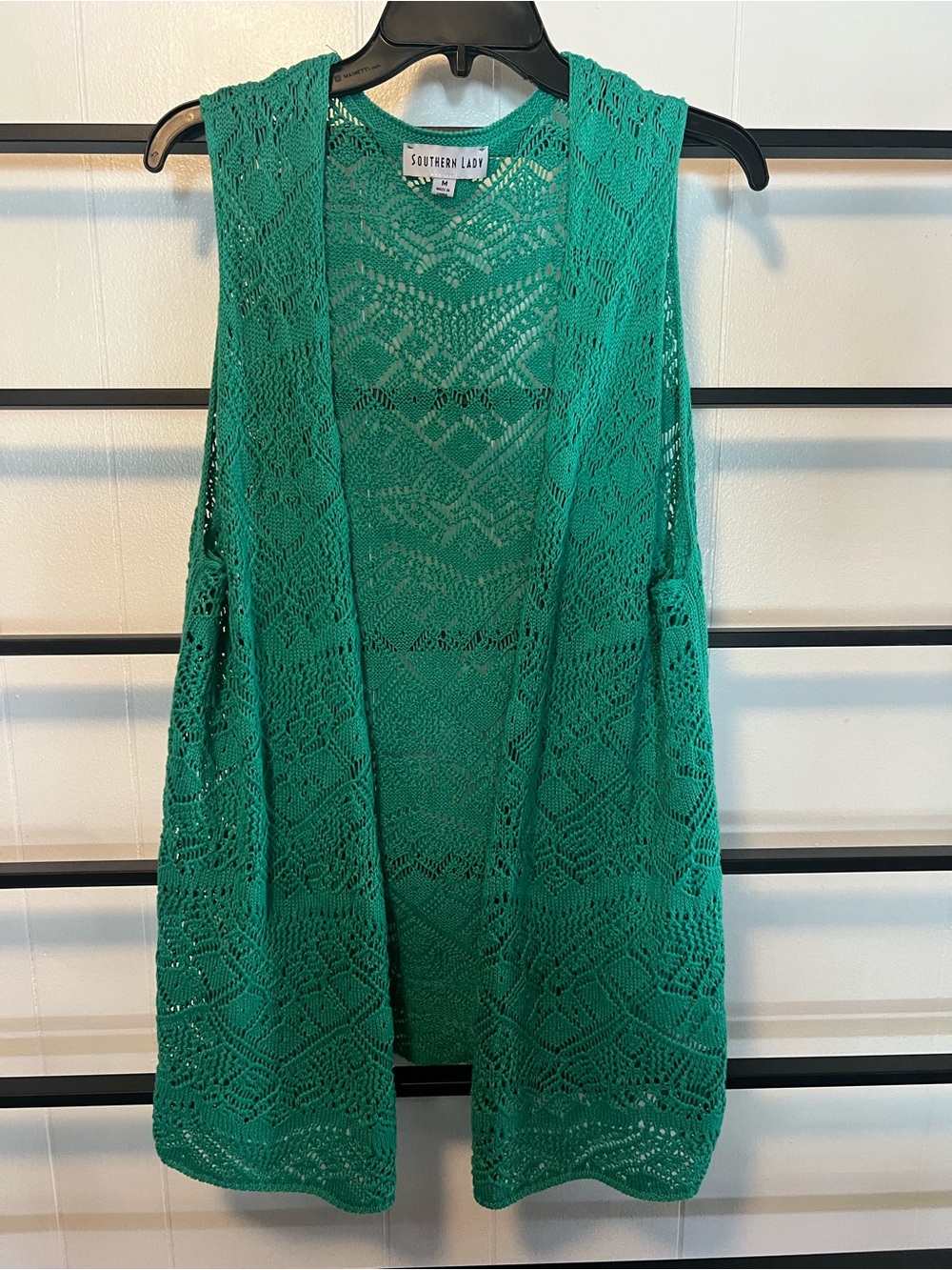 Southern Lady Crochet Best, Green, Medium, EUC, D4